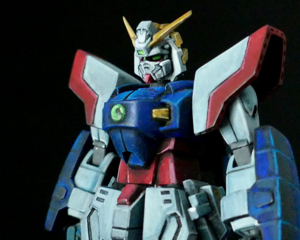 ドモンの無骨というかガサツというか荒いキャラクターイメージを投影出来たかと思います
旧キットのためスーパーモードが再現できなかったり可動もイマイチですが作りが単純なため非常に塗りやすかったです。