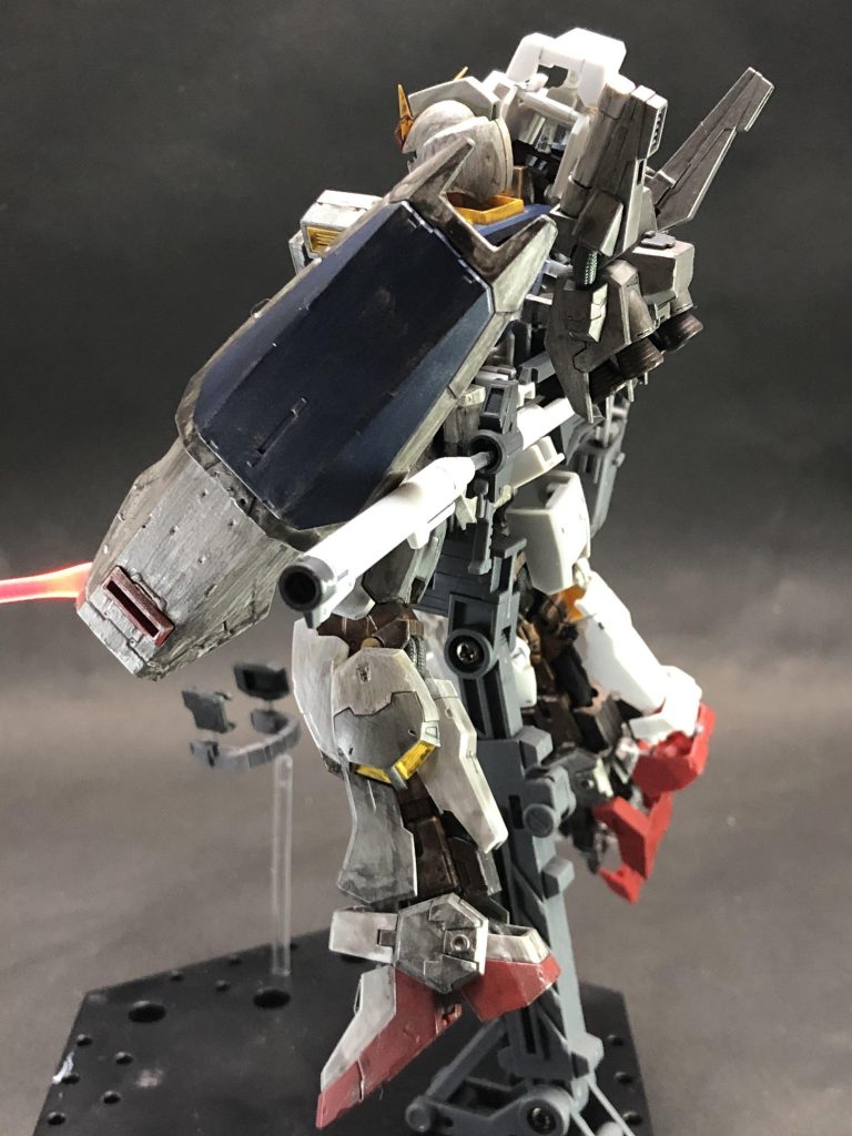 左半身
シタデルカラーのシェイドで汚しました。