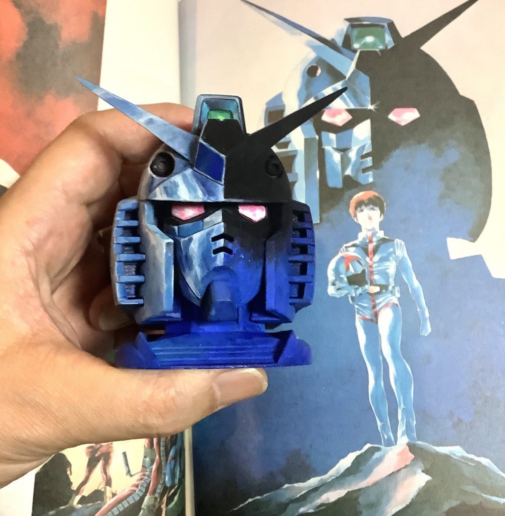 ガンダムヘッド　劇場版第一作ポスター風仕上げ　ガチャ–3枚目/制作者：@館長