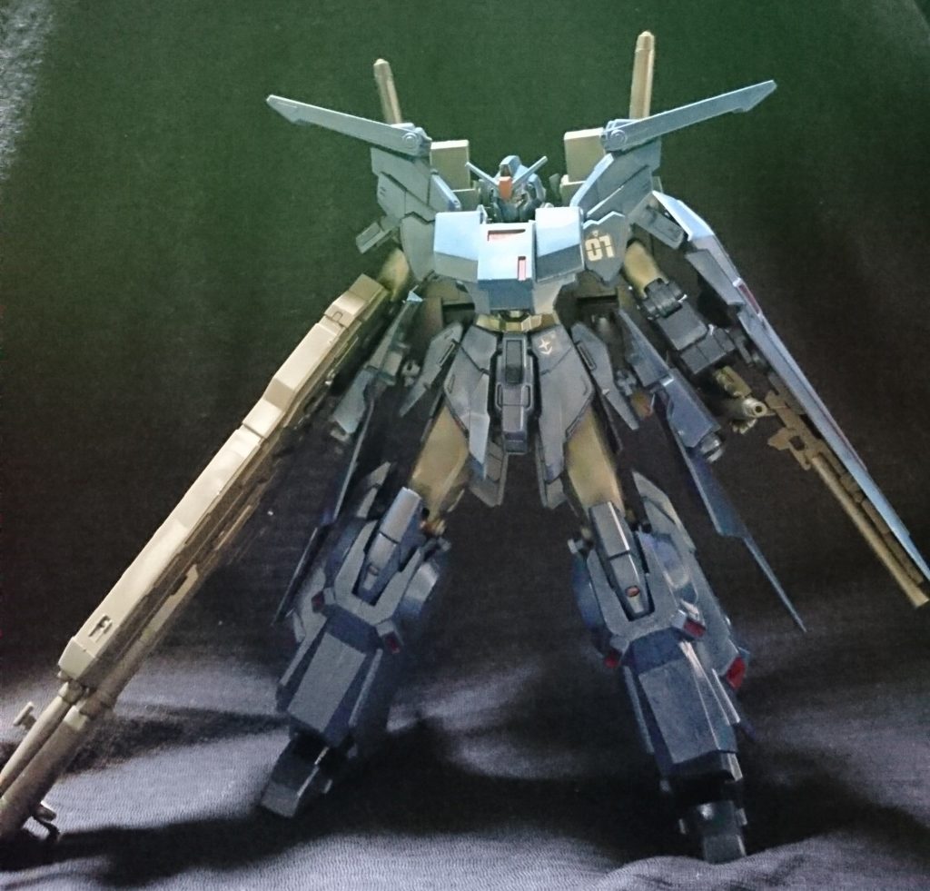 ＦＡ-ＺＺの足装甲が無改造でシナンジュスタインの足装甲の隙間に引っかかるので丁度良かった
顔はＨＧＵＣのＺを加工したもの　旧ｷｯﾄのセンチネルは改造パーツとして使いやすいのでまた再販してほしいです（すぐ狩られるけど