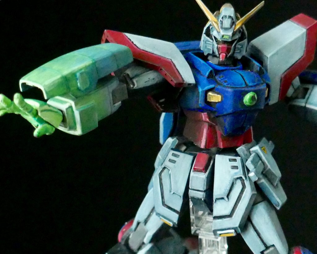 フィンガーーーー!!!
第1話のシャイニングフィンガーが一番カッコいいと思うのです
シャイニングフィンガー用の腕を用意、アクリルガッシュで塗り込んでます