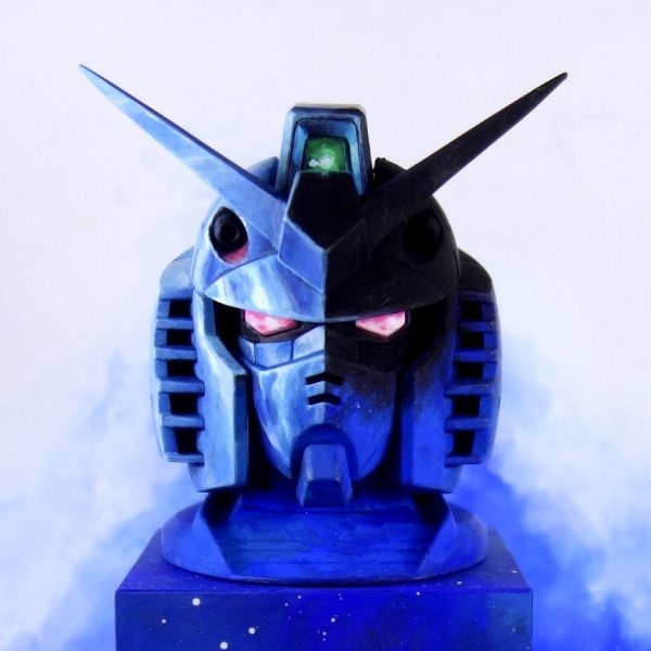 ガンダムヘッド　劇場版第一作ポスター風仕上げ　ガチャ
