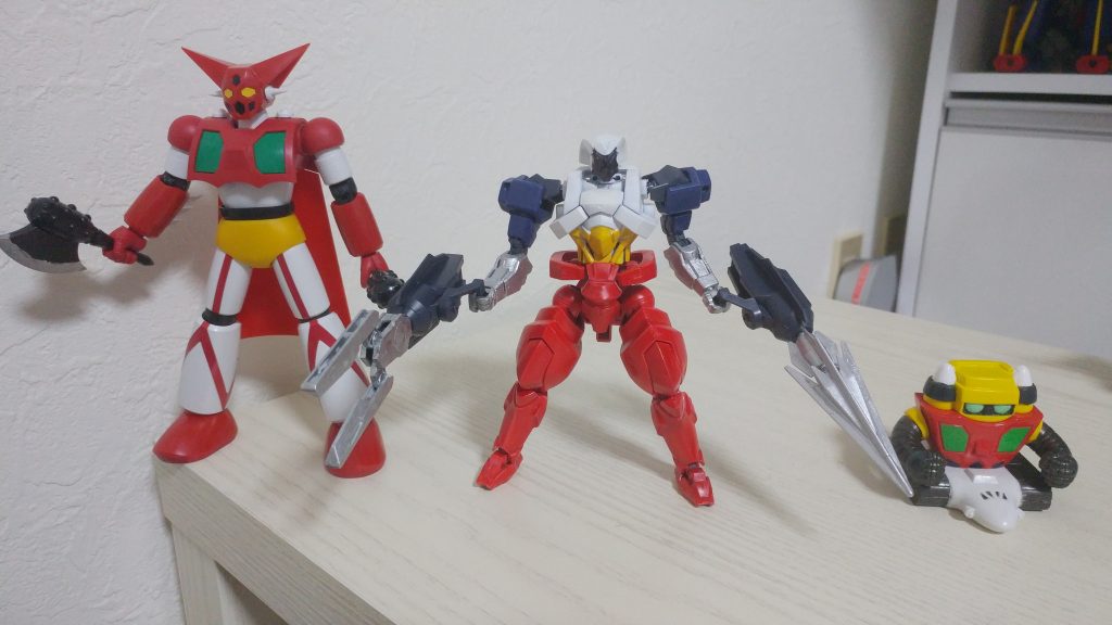 メカニックコレクションのゲッター1 ミニフィギュアのゲッター3と一緒に