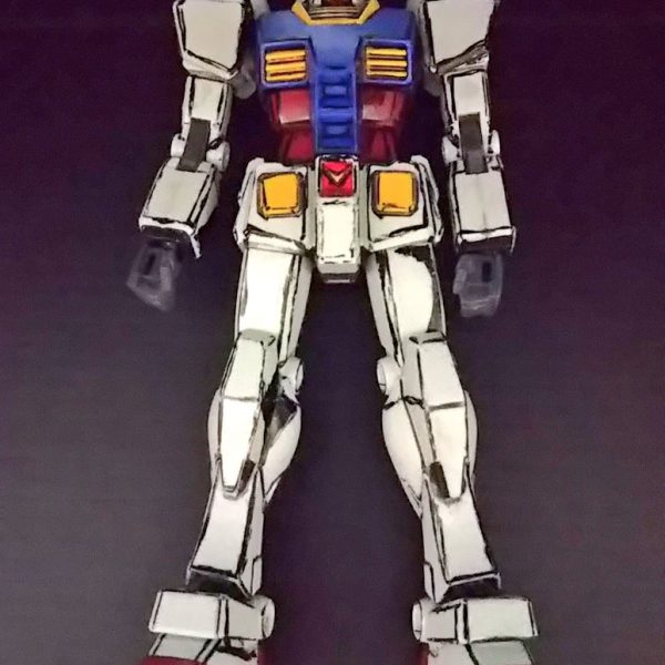 ２次元塗装、初挑戦のガンダムです。