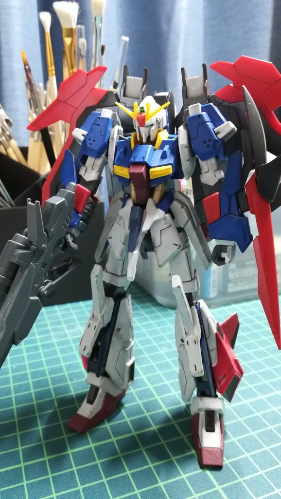 HG ライトニングZガンダム 筆塗り 一部エアブラシ塗り分け–2枚目/制作者:としきよ