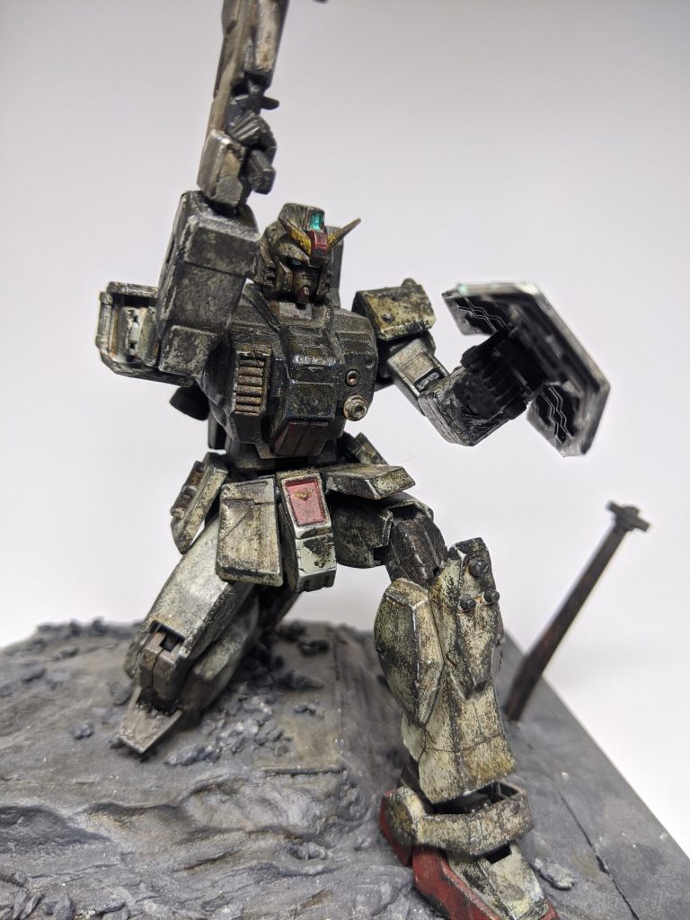 これくらい汚いほうが似合う感じありますね。宇宙世紀だと１番好きな機体ですね。
最後まで見て下さりありがとうございました!(renpou_emb)