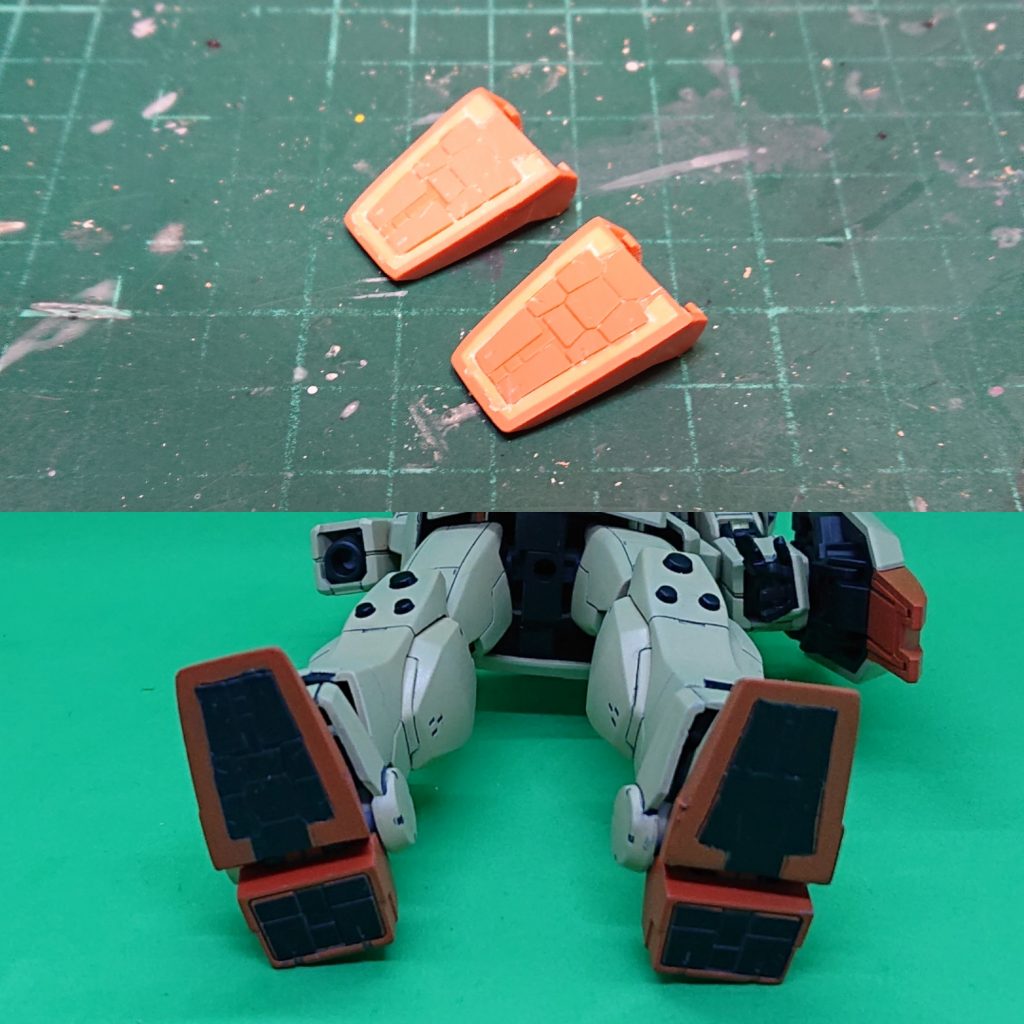 足裏の肉抜き穴が気になったのでエポパテで埋めて、整形、処理してます。