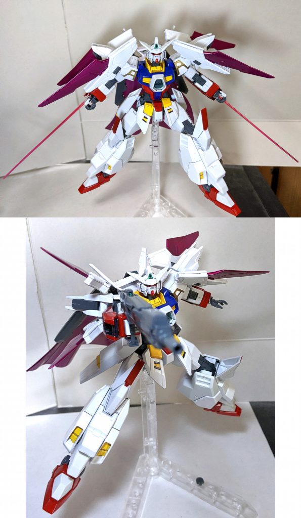 可動域は他のAGEシリーズと同様の優秀な可動となっているのでトライエイジの劇中の様なポーズをとらせる事も出来ます。