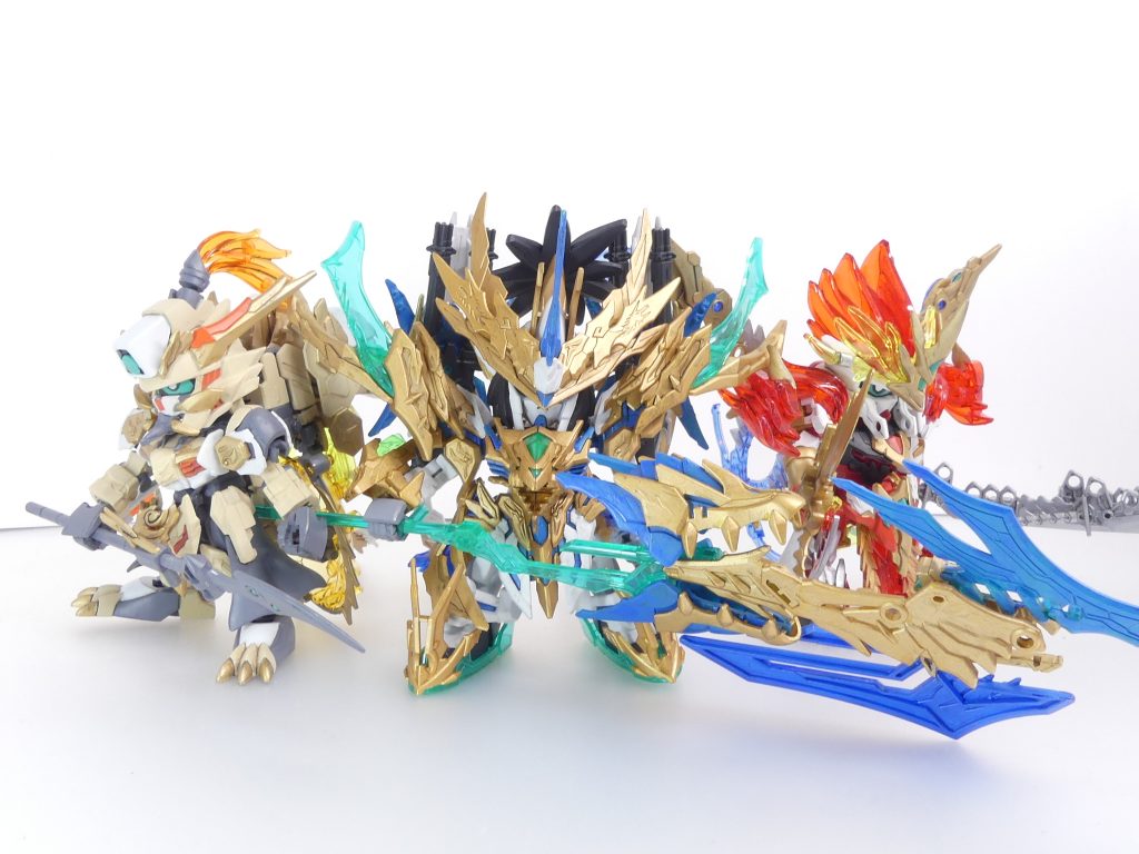 最終決戦へ:ある意味たまたまその場に居合わせただけの三人。しかし、彼らは快くサラハチ作戦への参加を決めていた。それはある意味シュナイデへの「義」。GBNのダイバーとして、当然のことだった。フォース・「ジャスティスファイト」のトップ3が集結。激爪 孫権ガンダムアストレイ、関平グシオンリベイクはそれぞれのページから。