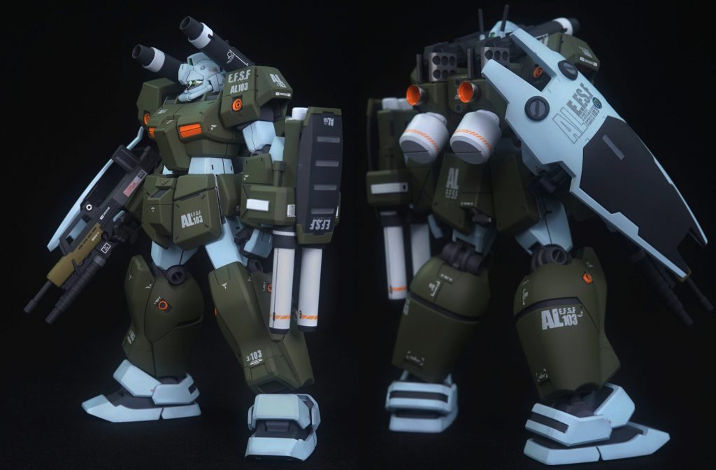 ## ・フル装備　前後から
しょぼんぬ的にはこの機体は*『チャップ・アデル機』*という設定で、管制番号も