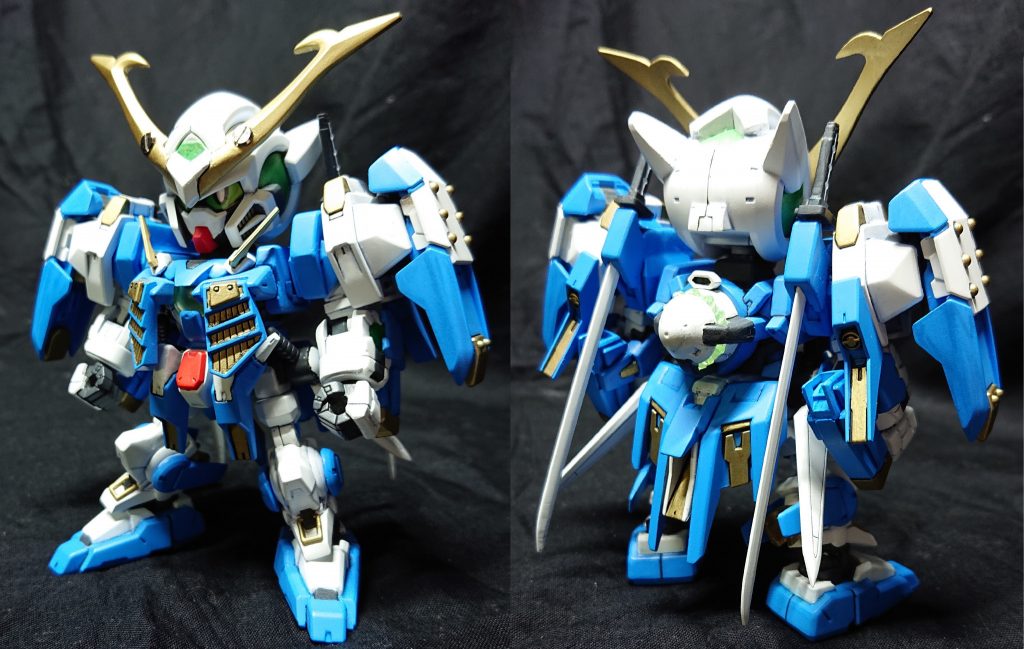 その正体は、製作者不明の鉄機武者、雪崩丸。氷や雪をエネルギーに変換する機能を持ち、低温・氷雪環境での活動に優れるように設計されている。
・好きなもの:美しい自然風景(特に雪景色)
・嫌いなもの:自然をむやみに破壊するもの
・流派:機陣鉄剣流
・通り名:雪山深くに隠されし鉄機武者
(モチーフはガンダムアヴァランチエクシア。アヴァランチ=雪崩なので、雪崩丸)