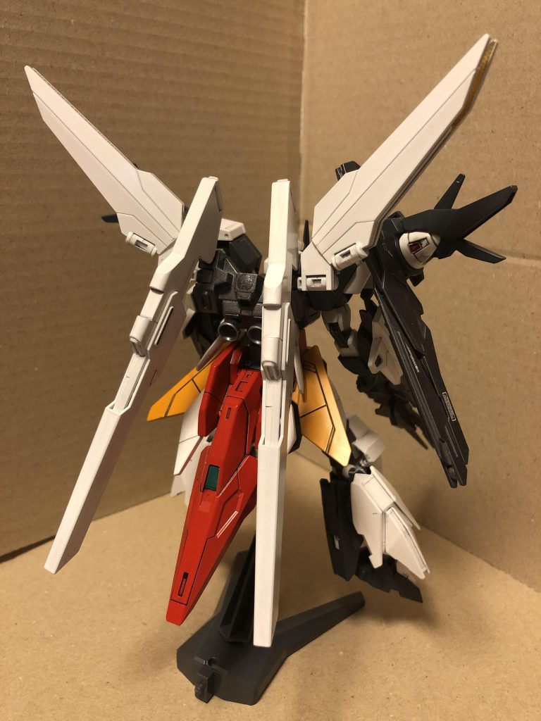 DXのサテライトキャノンをバックパックごと何の変哲も無いただ取り付けただけのバックショット。