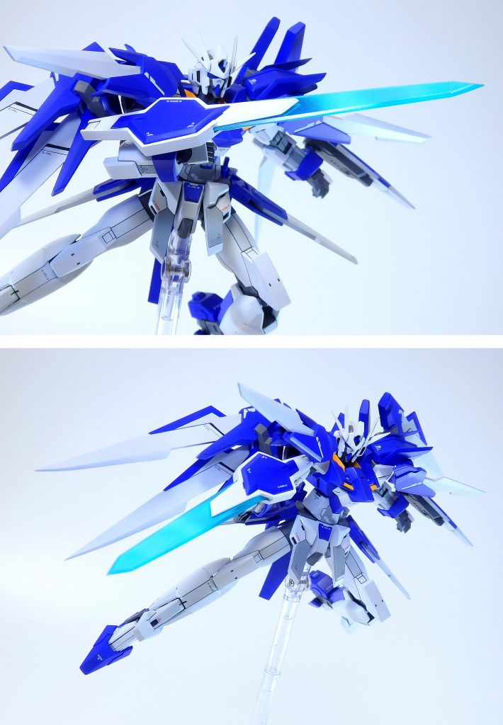 ~ACTION CIGLEBLADE~シグルブレイドとしての攻撃機能と小型シールドとしての防御機能とを併せ持つ複合兵装。本体はプラ板とポリパテからのスクラッチ、マウント基部はジャンクパーツから使用し前腕へはシールドと同様のパーツでマウントができます。