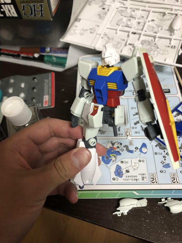 Reviveガンダムとアレックスのミキシングなので加工なしで取り付けられる所を確認中🤔