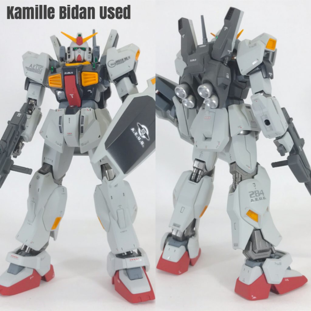 カミーユ機です。何も手を加えず、カラーリングも特にいじらず、素直に組んでみました。デカールの影響のせいか、いい感じの仕上りになったと思います。+