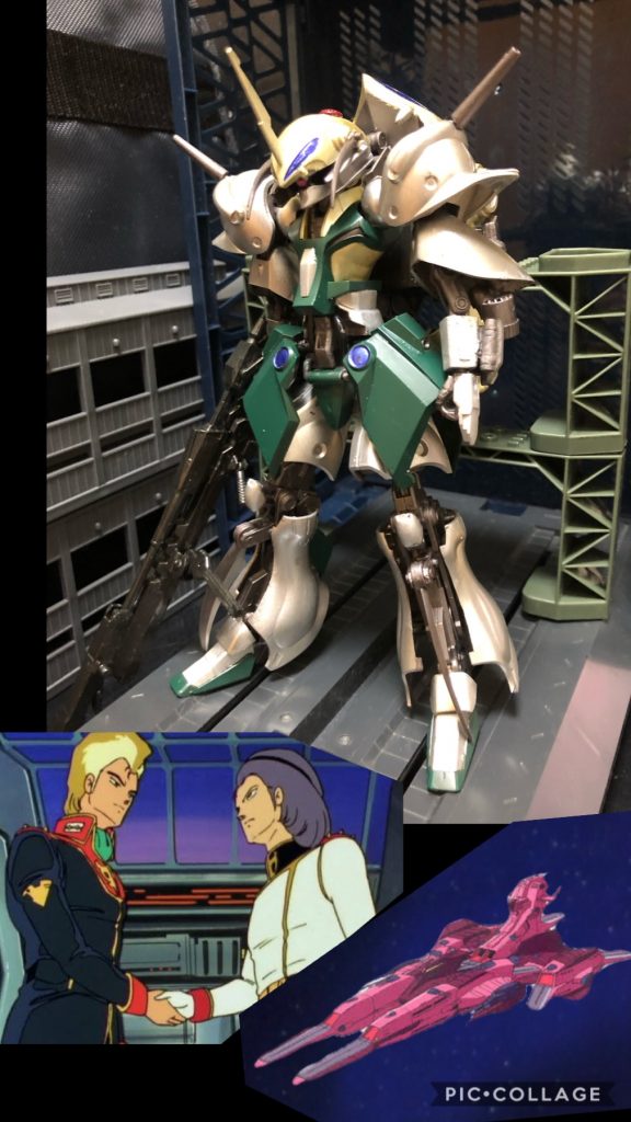 −ドゴス・ギア艦内− ジェリド「これが新型のMS、ガブスレロ...!」 シロッコ「少しばかり見た目も含めてピーキーな機体だが、君達なら使いこなせるだろう。」 ジェリド「ああ、やってやる!」  シロッコ「先程、コロニー中域にアーガマを確認した。奇襲をかける。ジェリド中尉、君には期待している。」  ジェリド「了解だ。ジェリド、ガブスレロ、出る!行くぜマウアー。」  マウアー「ええ。ガブスレロを預かった以上、それなりの戦果を上げなくては。」  シロッコ「...フフフ....。アーガマの実力はどれほどのものか、見せて貰うとしよう...。」−アーガマ艦内− ブライト「警報!?何事だ!?」 オペレーター「左舷2時の方向、敵機の奇襲ですっ!新型?のモビルアーマー、いや?旧型か?ザクレロっぽいの2機です!」 ブライト「ザクレロだと!?弾幕甘いよ、どうなってんの!?至急、MS部隊を発進させろ!出れるな!?」  エマ「了解。リックディアス、出ます!」 カミーユ「カミーユ・ビダン、ガンダムMkーⅱ、出ます!」  ジェリド「出てきたな、ガンダムMk ⅱ!!この新型MS、ガブスレロの性能を思い知らせてやる!」 エマ「なんなの!アレ!!」 ジェリド「ふん!お前は邪魔なんだよ!!」 エマ「きゃあーーっ!!」 カミーユ「ああ!エマ中尉!!」 エマ「だ、大丈夫、無事よ!でもリックディアスは動けないわ。」  カミーユ「早く脱出して下さいっ!くそ、なんて動きなんだ!」 マウアー「同時に行く!ジェリド!」 ジェリド「これで年貢の納め時だ!カミーユ!!」 カミーユ「何!?年貢!?年貢って何だ?うわあーっ!!」  ジェリド「トドメだ、ガンダムMkーⅱ!!
カクリコンの仇、取らせてもらう!!  うっ、何!?背後からの攻撃!?
....増援だと!?」
    +