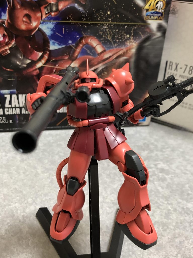 何気に　ガンダム &ザク　は初めて組みましたwww色分け、可動共に良好！