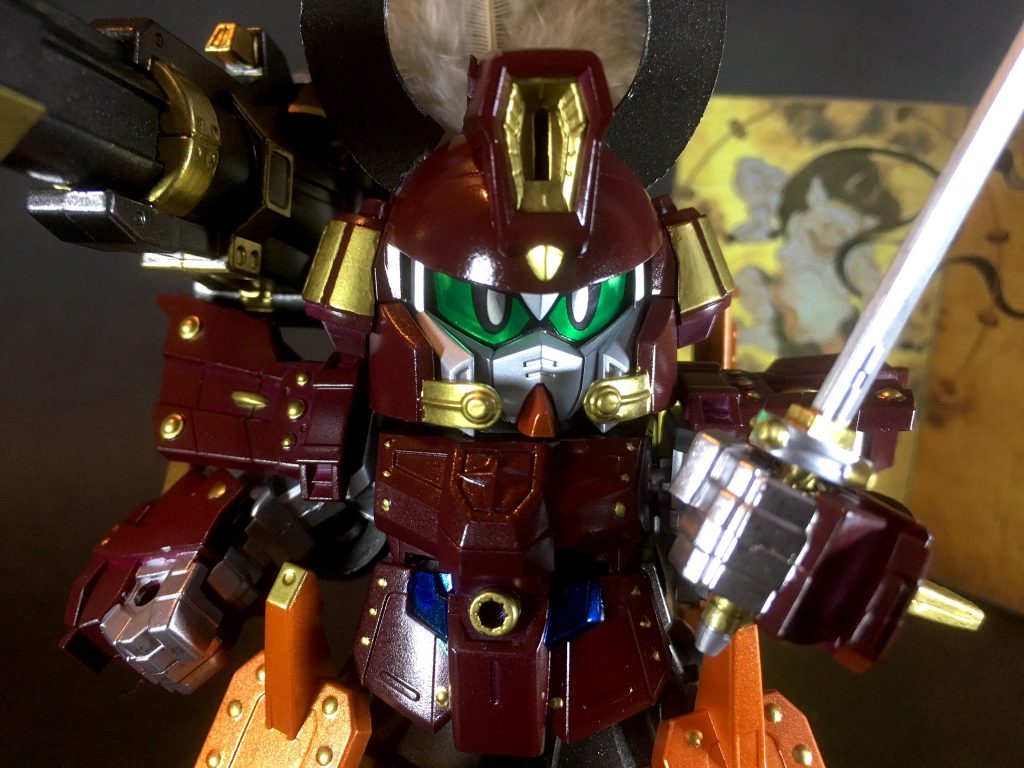 【剛勇鎮西一】立花飛驒守宗茂頑駄無(たちばな ひだのかみ むねしげ がんだむ)九州は豊前国大友家臣・高橋主膳入道紹運の嫡男。幼名は千熊丸🐻、元服して彌次郎統虎。若くして才気煥発、智勇に優れたため同じ大友家筆頭の重臣で鬼道雪👹の異名を取る立花麟伯軒道雪に懇願され、その愛娘・誾千代の婿養子に入り立花氏の家督を継いだ。称して立花左近将監鎮虎🐯を名乗る。