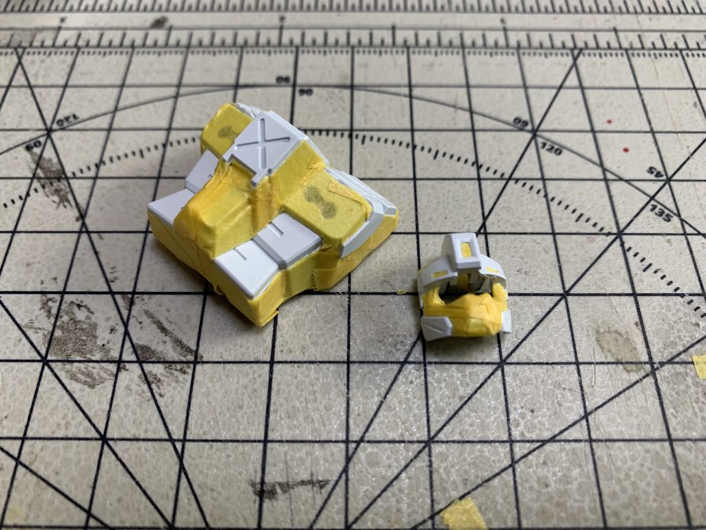 サフ〜ホワイト〜マスキング塗り分け