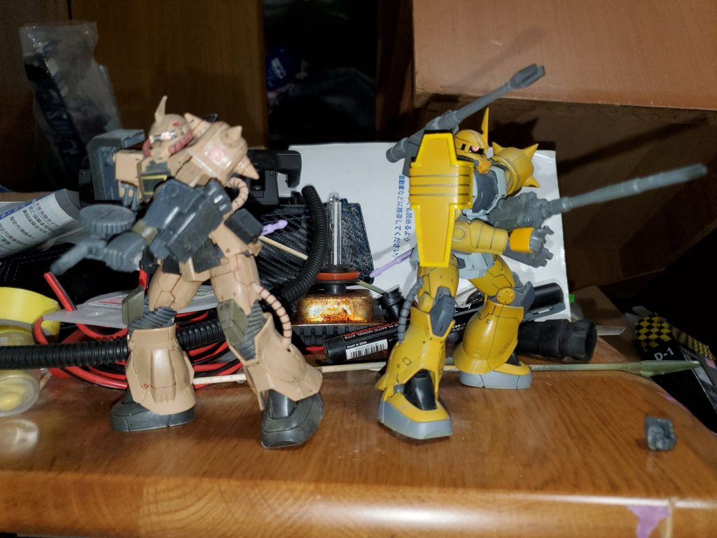 以前、造った、ザクハーフキャノンと共に