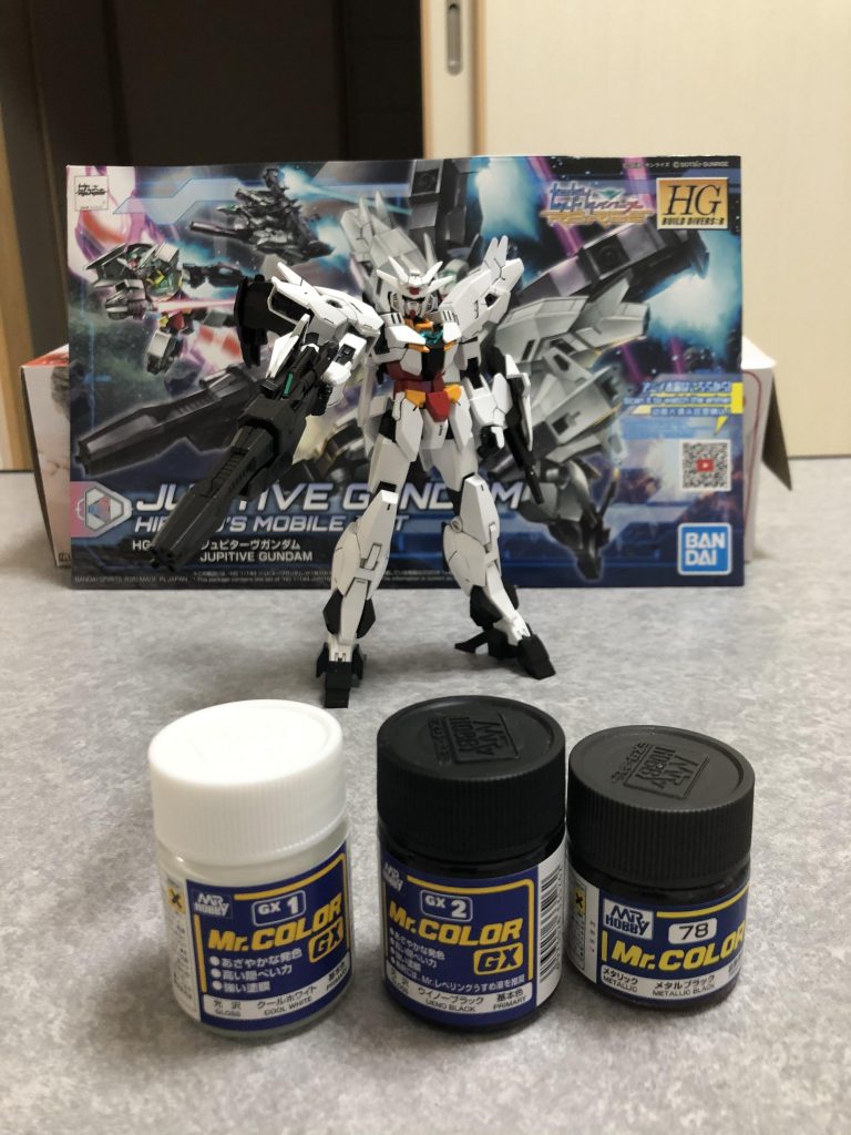 機体白:クールホワイト
機体黒:ウィノーブラック
武器等黒:メタルブラック

コアガンダム 白はパールホワイトです