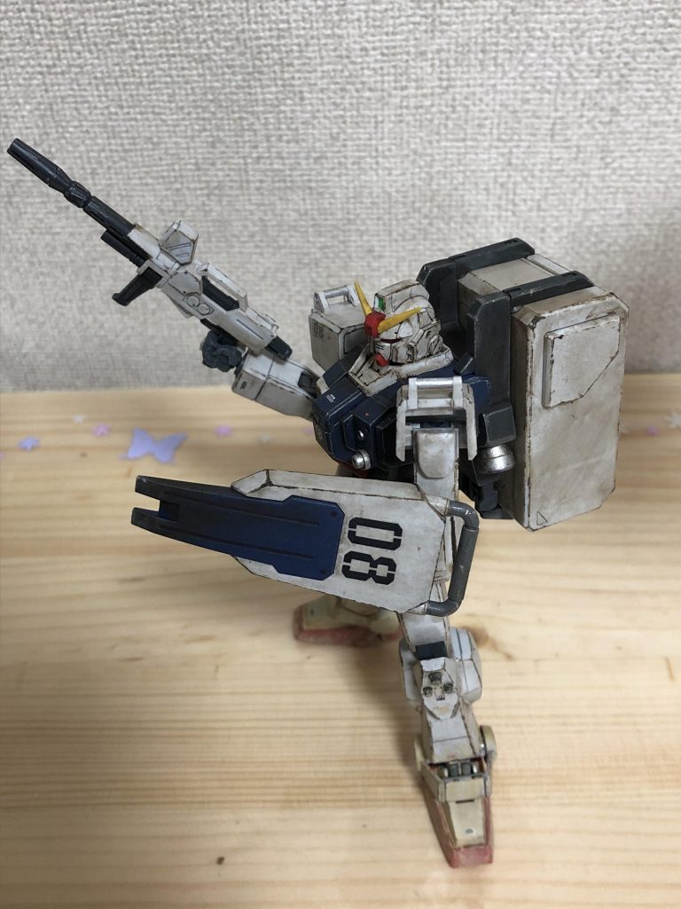 陸戦型ガンダム  素組簡単フィニッシュ ウェザリング仕上げ–5枚目/制作者:みくろ