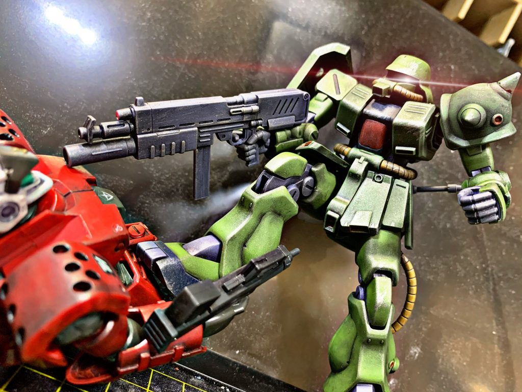 制作途中に先に完成したザク改にやられたのはこの子です