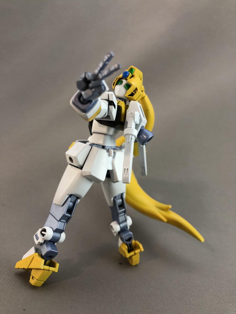 最後はシャフ度でパシャリ！
コアガンダムの幼さを感じる体型に触発されて作成した今作、なかなか綺麗に纏まったかと思います。
しかし、この機体もコアガンダムベースである以上、当然ドッキング機能を有します。
実はドッキング用のアーマーは後塗装のみと言う段階までこぎつけているので、またそう時間をおかずに投稿させていただくと思います。
その際はぜひそちらもご覧ください、

ここまでご覧いただき、誠にありがとうございました！