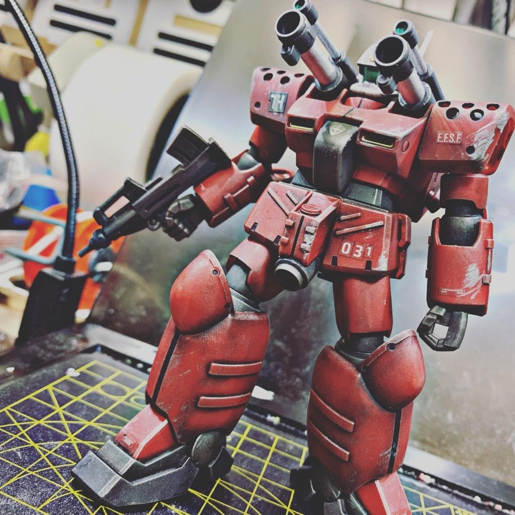 キャノンを開放 中はシルバーで塗装