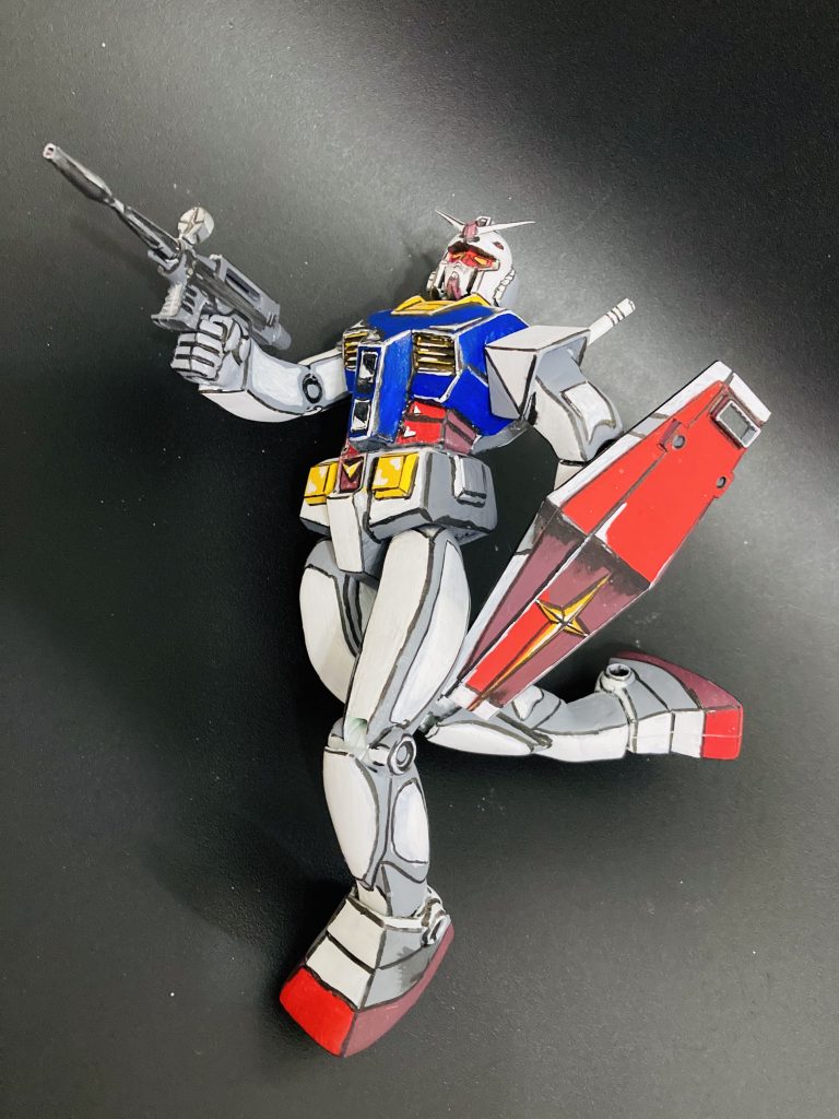 モモ脚曲げと共に脚首もアッチの方面を向いています。