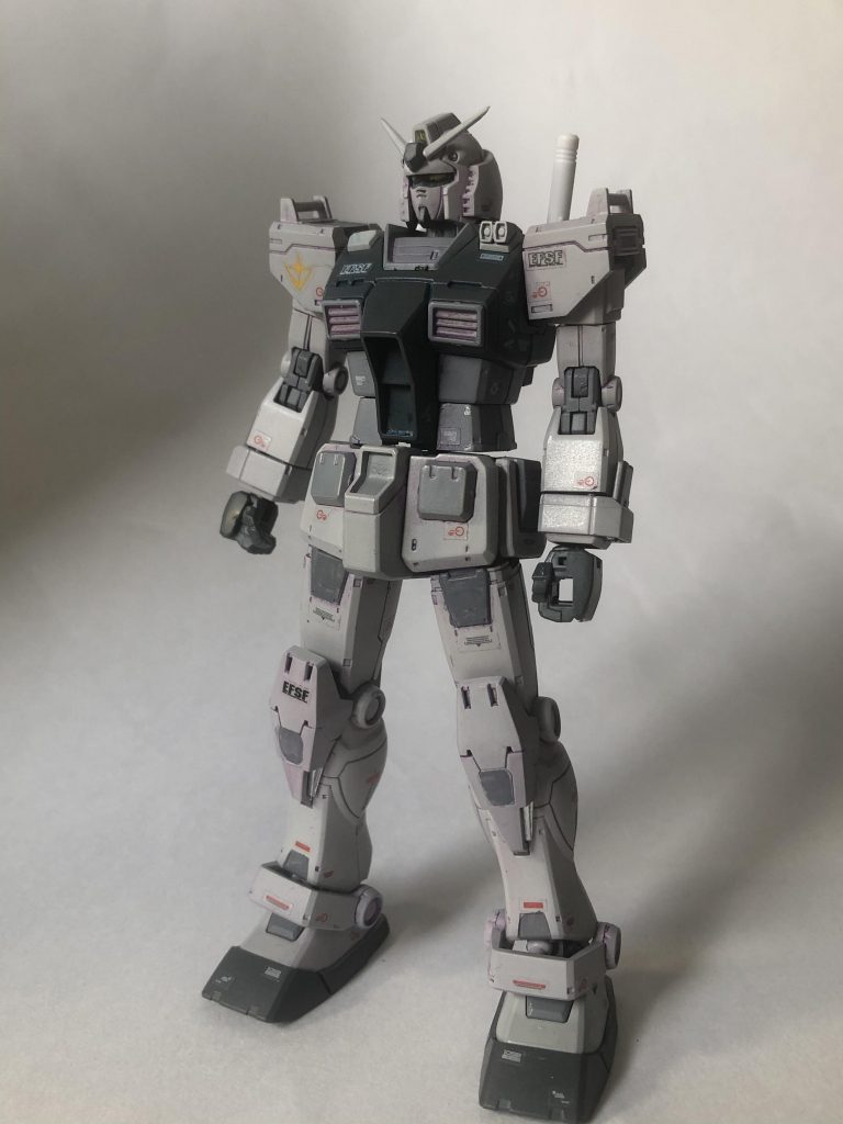 まずは武装なしで1枚元のキットの出来が良いので大きな加工はしていませんキットは前期型と中期型を選んで組み立てられますがG-3の設定に(存在したかどうか不確かな機体)という事で前期型と中期型をミキシングしてます