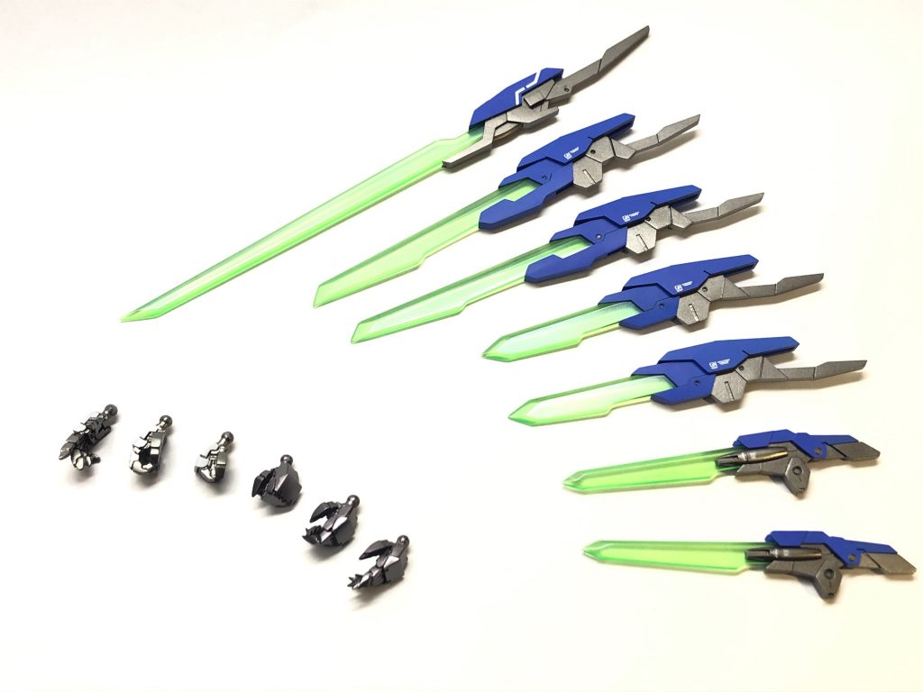 手首はハイディテールマニピュレーターをおゆまる+光硬化パテで複製しています。GNベイオネットは設定通り2モードに変形可能です。