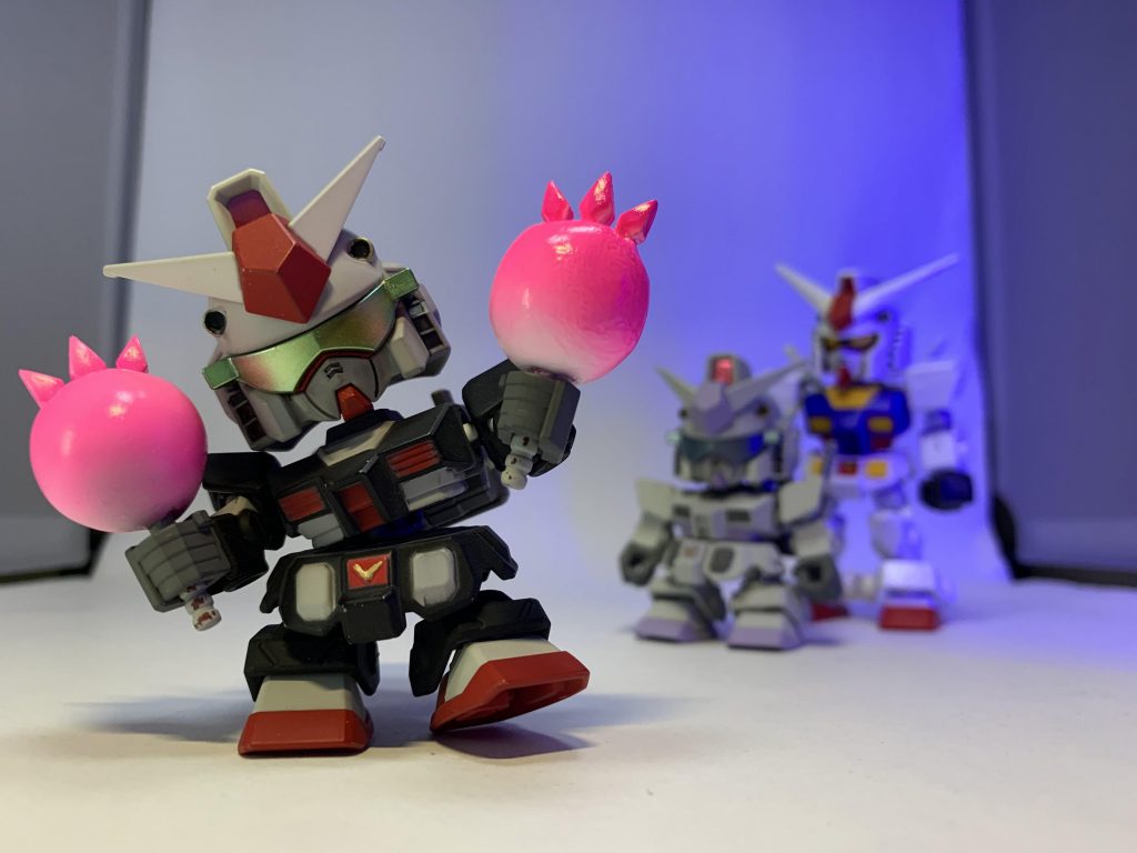 おまけビームジャベリンをマラカスに見立てて踊っているプロガンG-3達の目線は冷ややかだ。以上でSGフォースの紹介を終わります。最後までご覧いただき、ありがとうございました! +