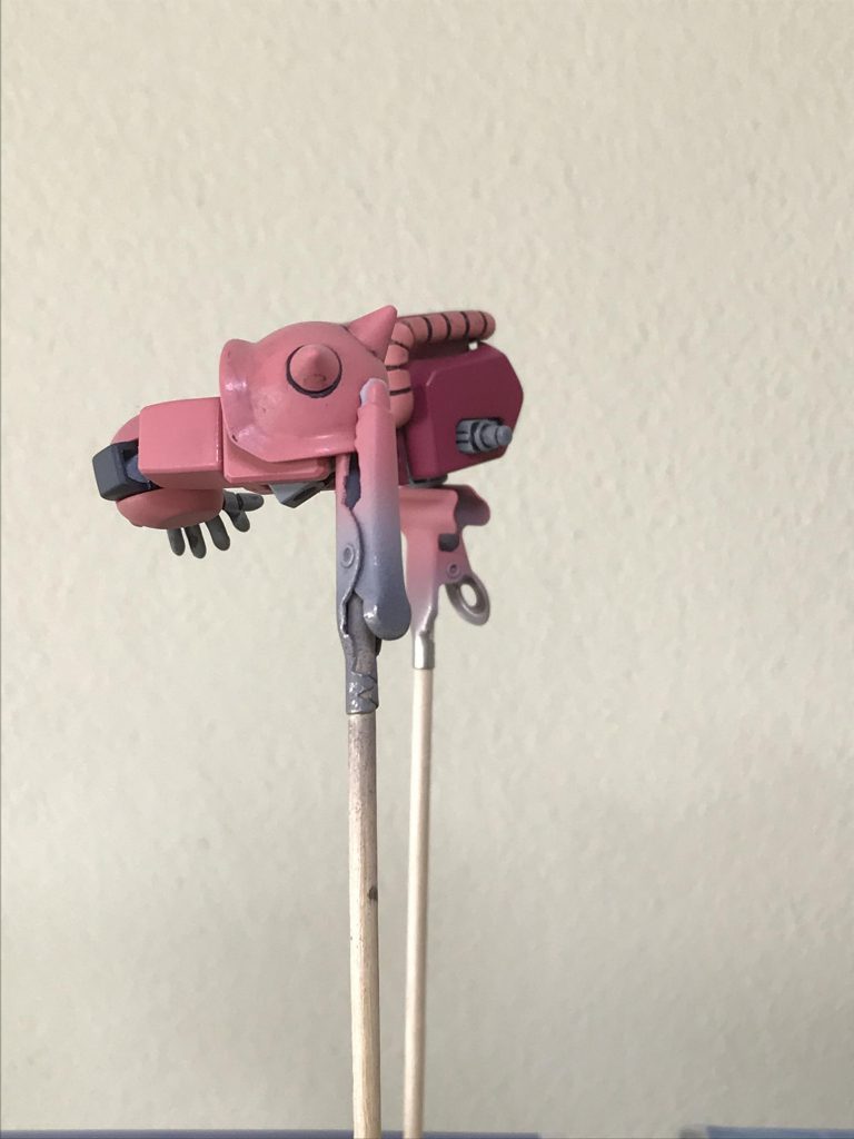 つや消しスプレー吹き工程