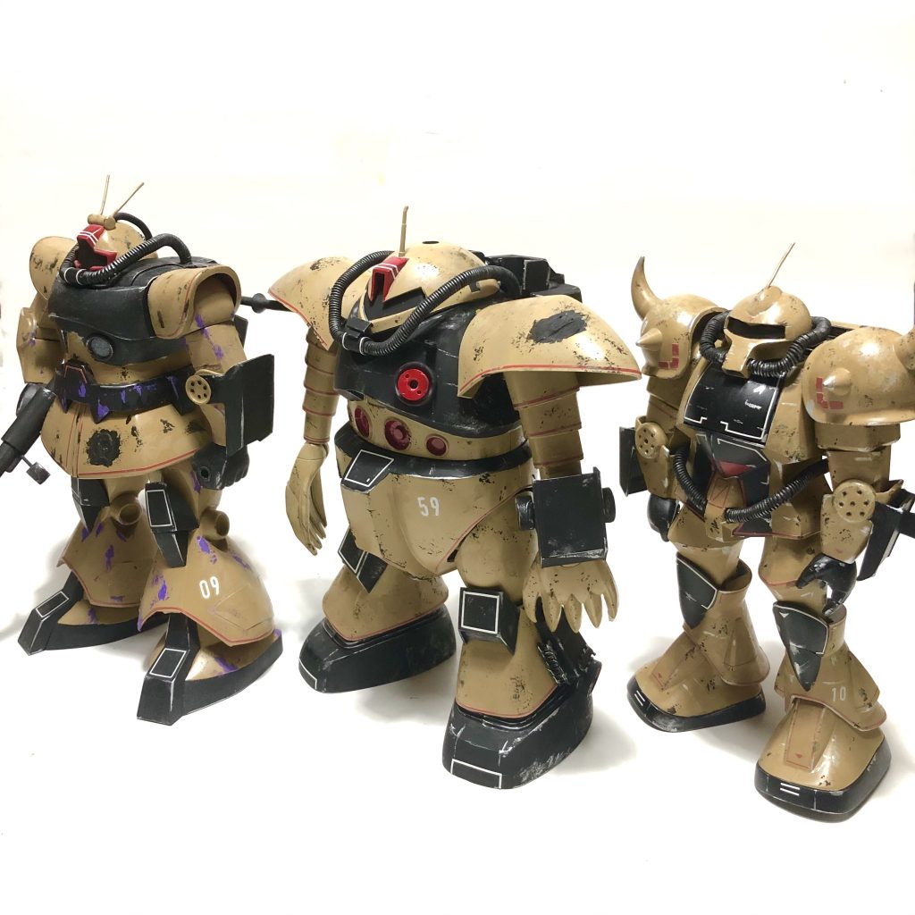 駐屯地シリーズとしてゴッグ追加☆グフ、ドム、ゴッグ揃い踏みそして1/100はでかい♪♪♪
+