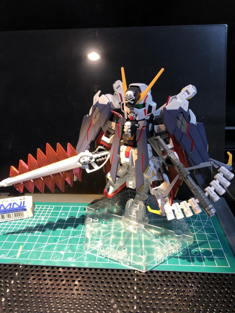 塗装作業が終わった段階です、塗装はガンダムマーカーエアブラシシステムで行いました。(奇跡的にガンダムマーカーのカラーで何とかなりましたw)
