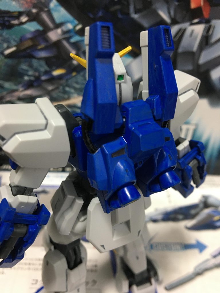 ガンダムmarkⅡのバックパックの色のほうは、バルバトスブルーは勿論、パイプのほうはフレームガンメタリックを使用しました。