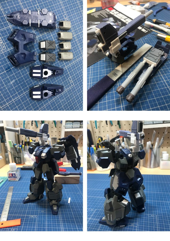 ジャンクパーツやプラ材を駆使して武器を製作。今は市販のディティールアップパーツが豊富なので非常に助かります。