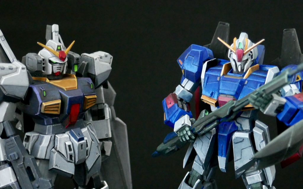 ということで旧キットΖガンダムでした、初挑戦の塗装法がうまくいき一安心、これからも新しい手法などチャレンジしたいと思います。