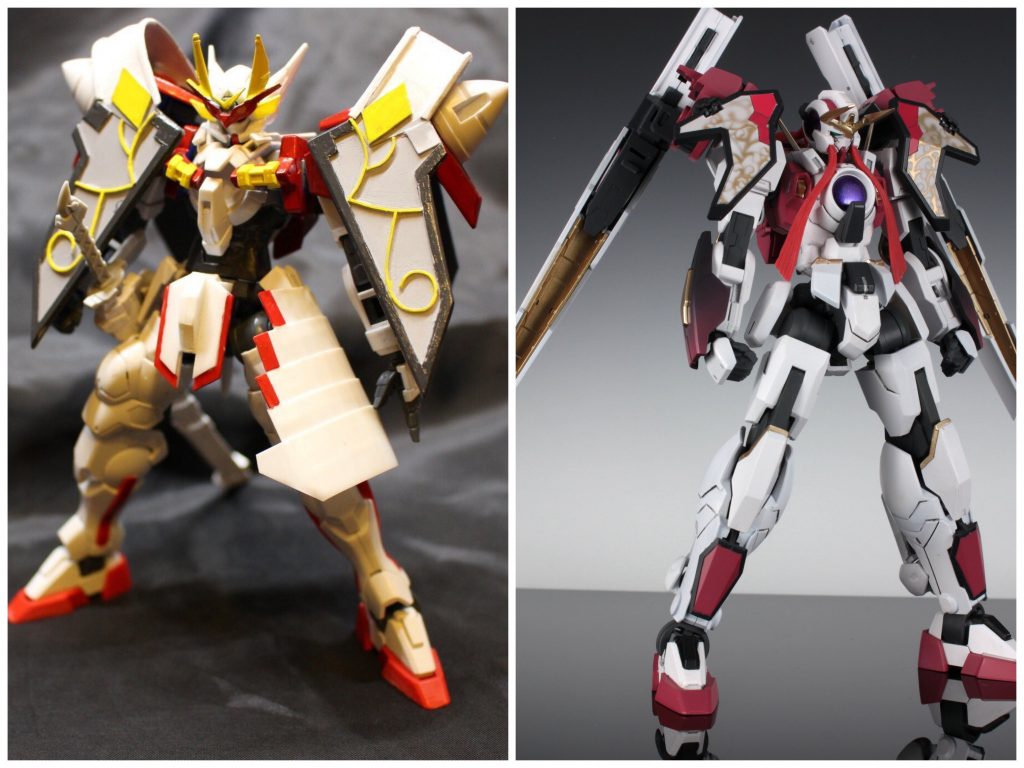 3年前に初めて完成させたガンプラ
戦国アストレアとの比較ショット。
3年間の技術の向上はあったかなって思います笑