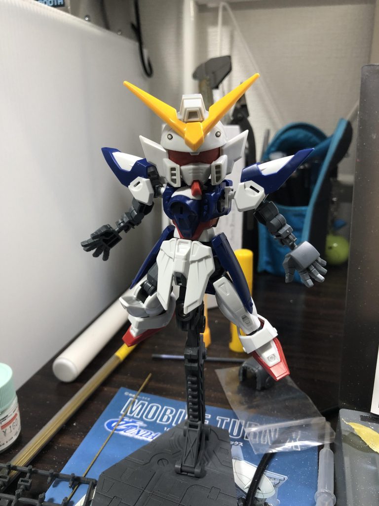 動体と腰はHGをそのまま使っています、CSフレームは腕と足のみ。改造前半はシルエットブースターを使っていました。