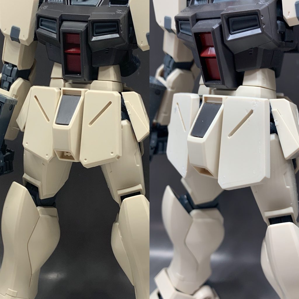 腰アーマーは余剰パーツを使って拡大