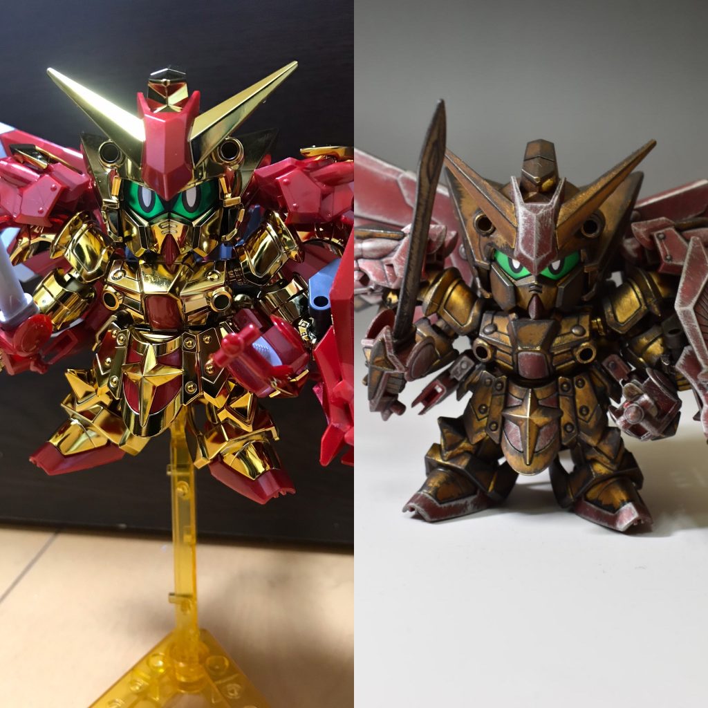 汚し前→後はこんな感じです。
    +