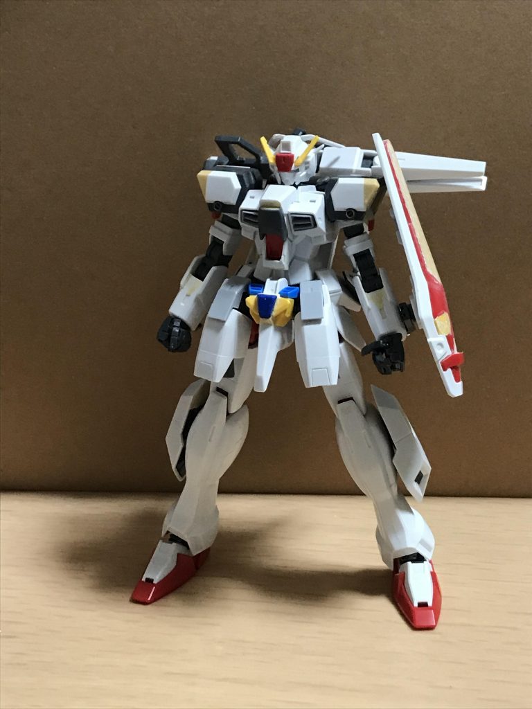 コアガンダムⅡ欲しさにウラヌスを購入し、とても良い部品を見つけたので、急遽取り入れたのが、脚部スラスターとネイルファンネルです。これで今回の形状がほとんどきまりました。