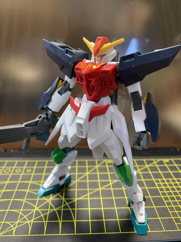 仮組み状態。カラーリングが一番悩んだかもしれません。¥1,000で俺ガンダムが組めるのでまたやりたいですね。