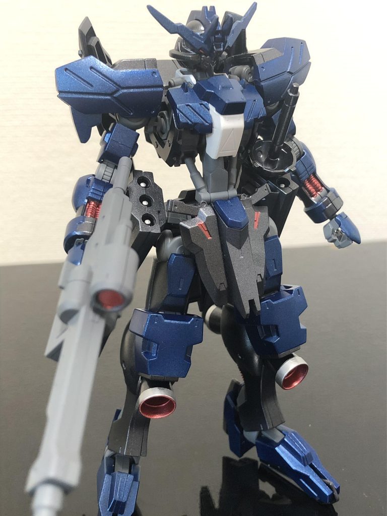 トップコート前の画像。トップコートは半光沢を使用しました。白い跡が出来なくて良かったです。