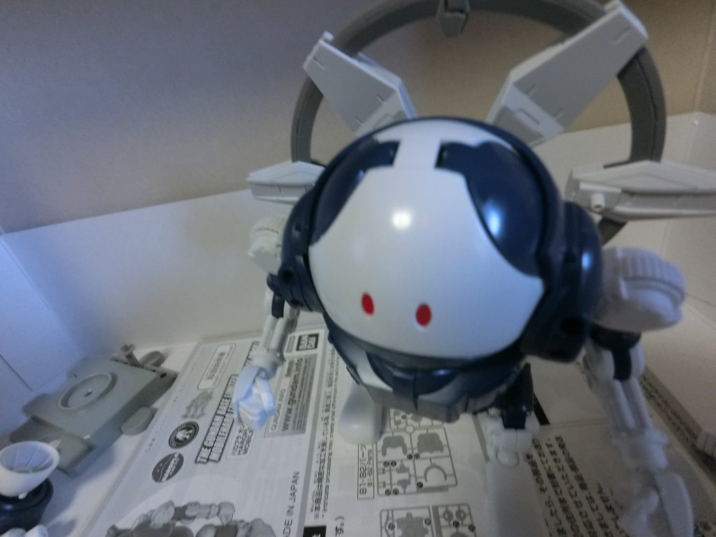 少し上の角度からとってみた。説明書が見えるのは仕様。