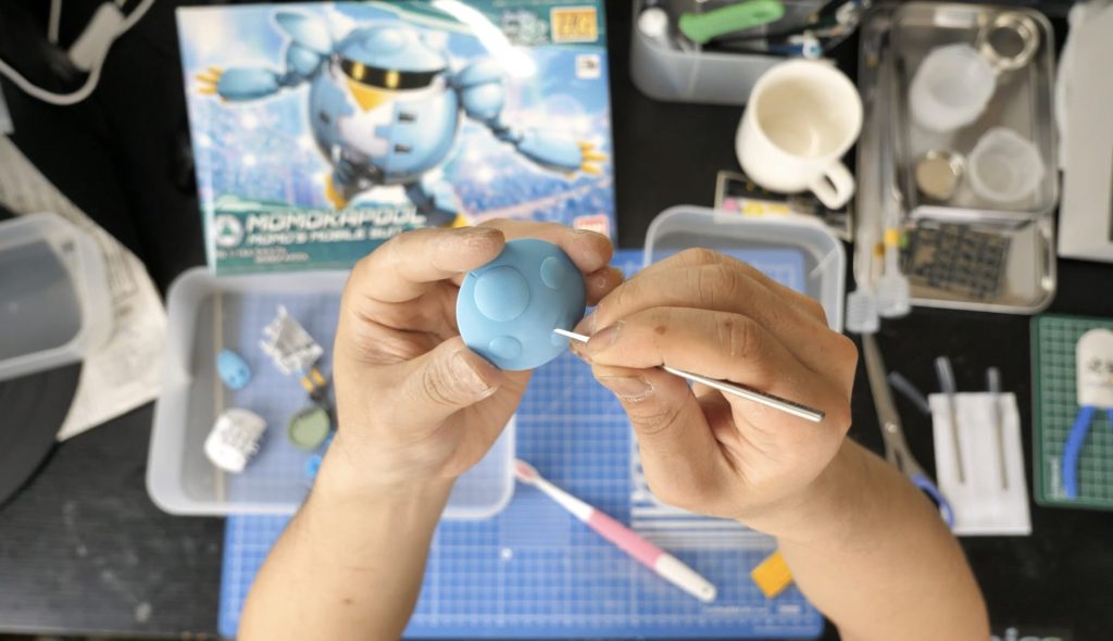 タガネをやってるフリ(本当に刃の向き逆で使ってた)