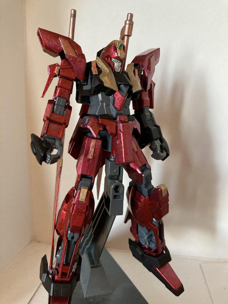 正面から。カラーリングは某新幹線ロボを参考にしました。