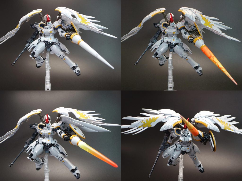 ヒートランスにShowUPのクラック塗料を使用してイナズマが走ったような感じにしてみたり。クリア版は透明な筆の柄を削って作ってみたり